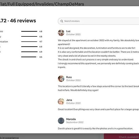 Tour Eiffel - Champ De Mars Exquisite 3bd 3bth *